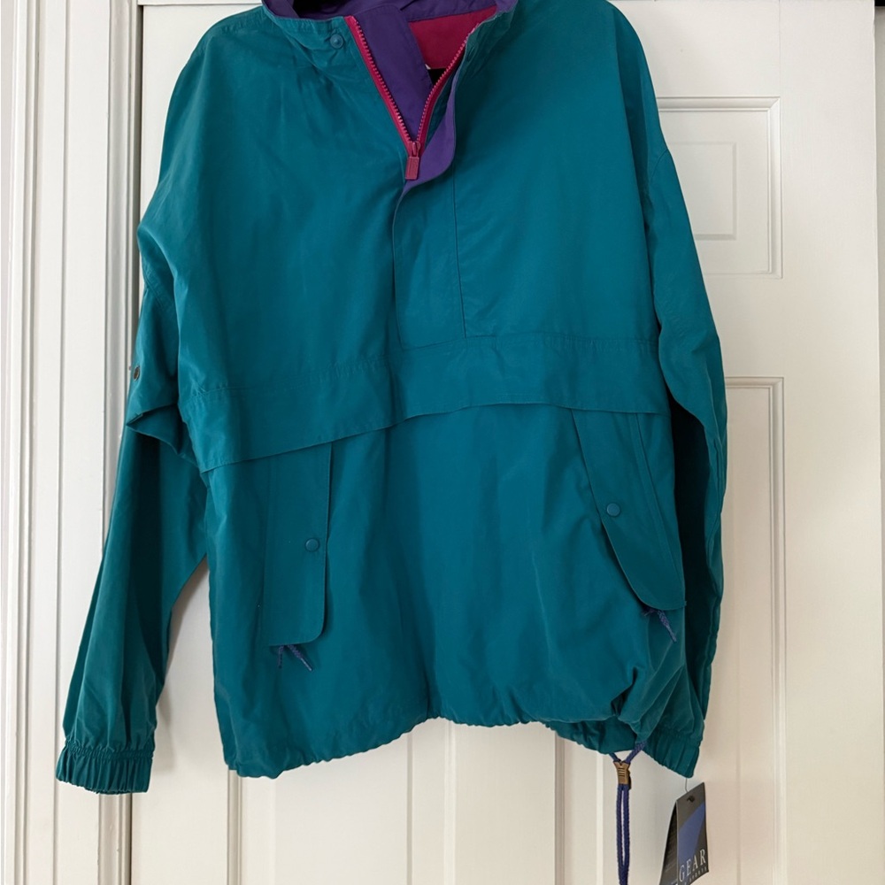 Gear For Sports Teal Pullover Anorak with Pink Logo